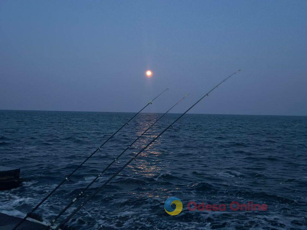 Полнолуние в зимнем небе: одесситы наблюдают восход луны на пляжах (фоторепортаж)