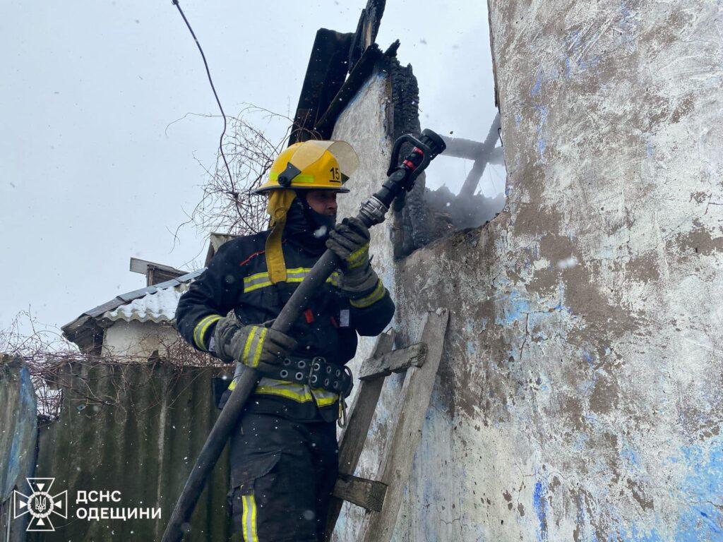 В Одесской области тушили пожар