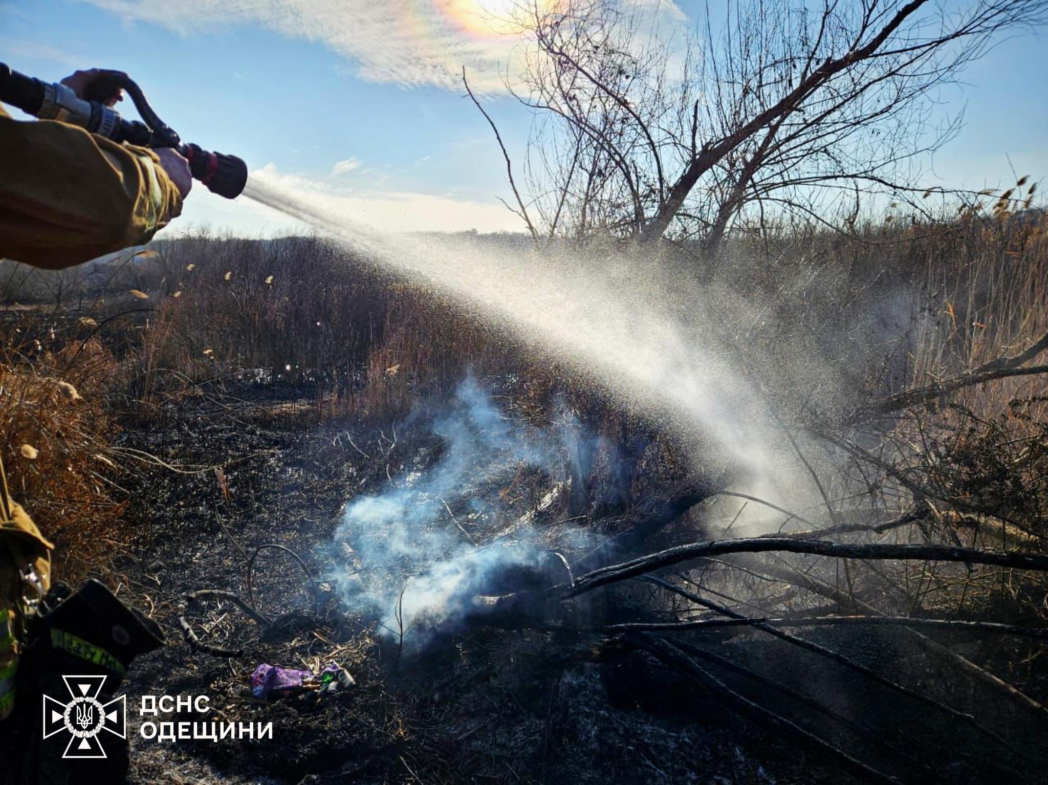 На Одещині за тиждень рятувальники 137 разів виїжджали на гасіння сухої рослинності (фото)