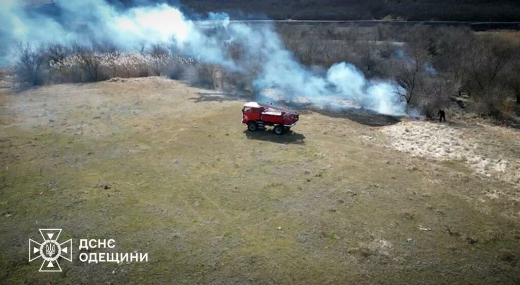 В Одесской области бушевал масштабный пожар