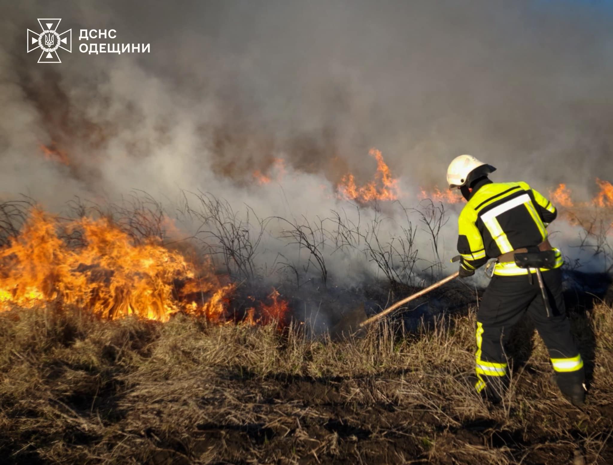 На Одещині за тиждень рятувальники 137 разів виїжджали на гасіння сухої рослинності (фото)