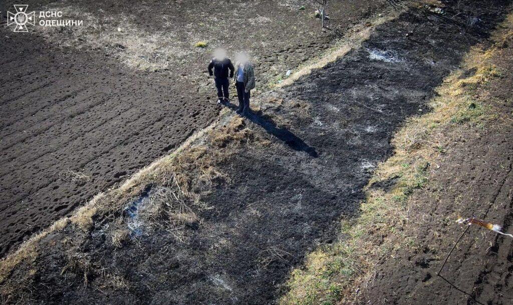 В Одесской области при помощи БпЛА ловили поджигателей