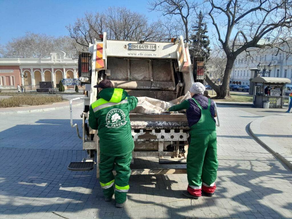 В Одессе на Театральной площади омолаживают вековые софоры (фото)