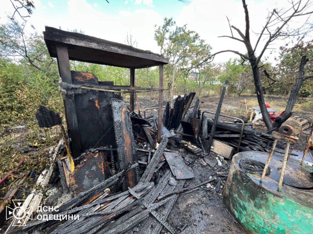 На Одещині через загоряння сухої трави у дворі постраждала людина