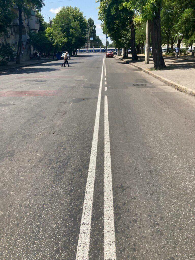В Одесі на п’яти локаціях оновлюють дорожню розмітку