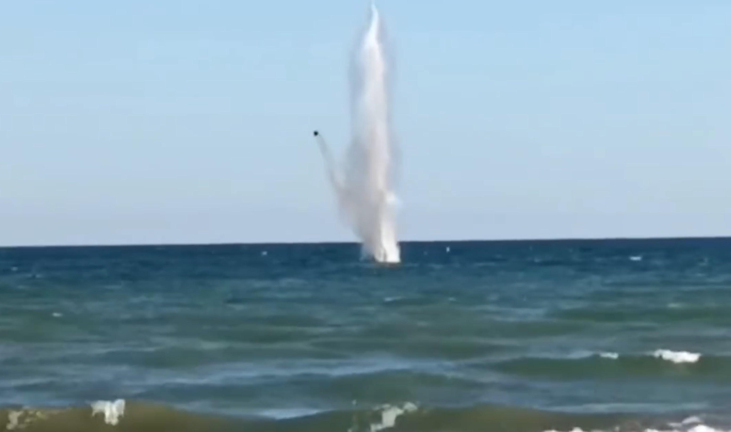На Одещині знищили міну, що дрейфувала у відкритому морі