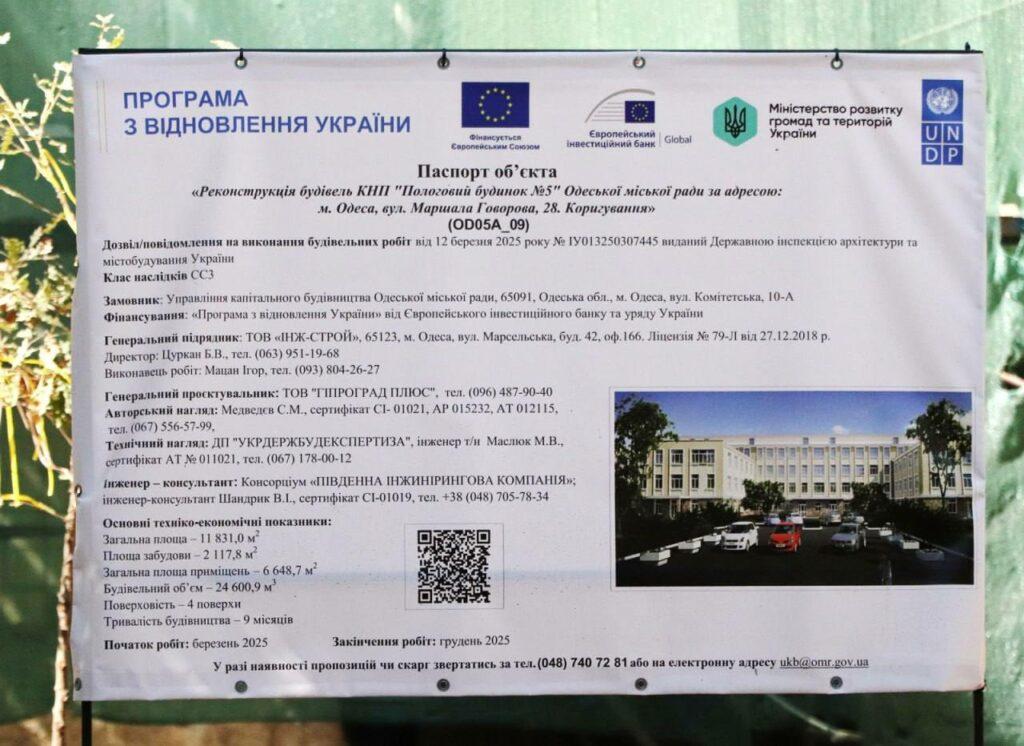 Реконструкция роддома № 5 в Одессе: будущих мам ждут комфортные условия