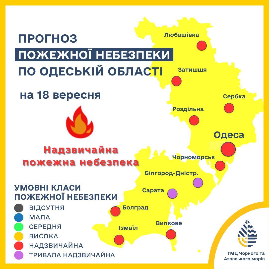 Якою буде погода в Одесі та області 18 вересня