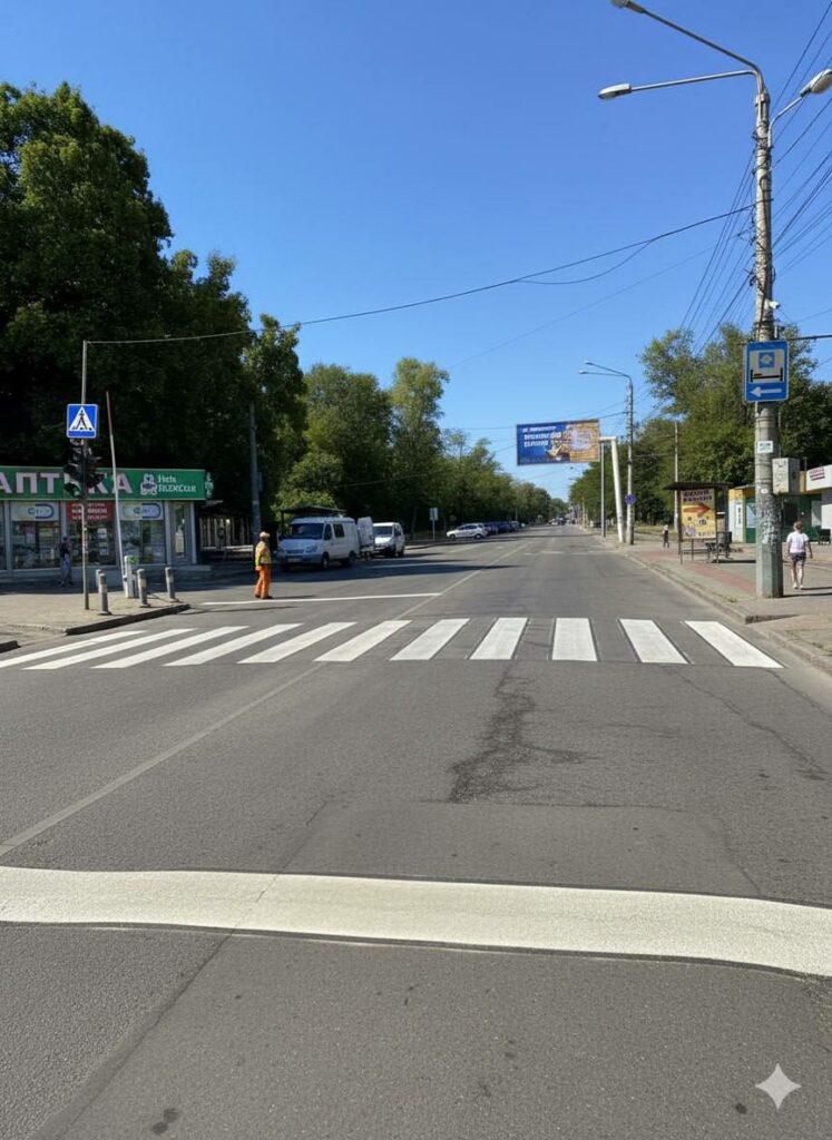 В Одессе обновили дорожную разметку на десяти локациях
