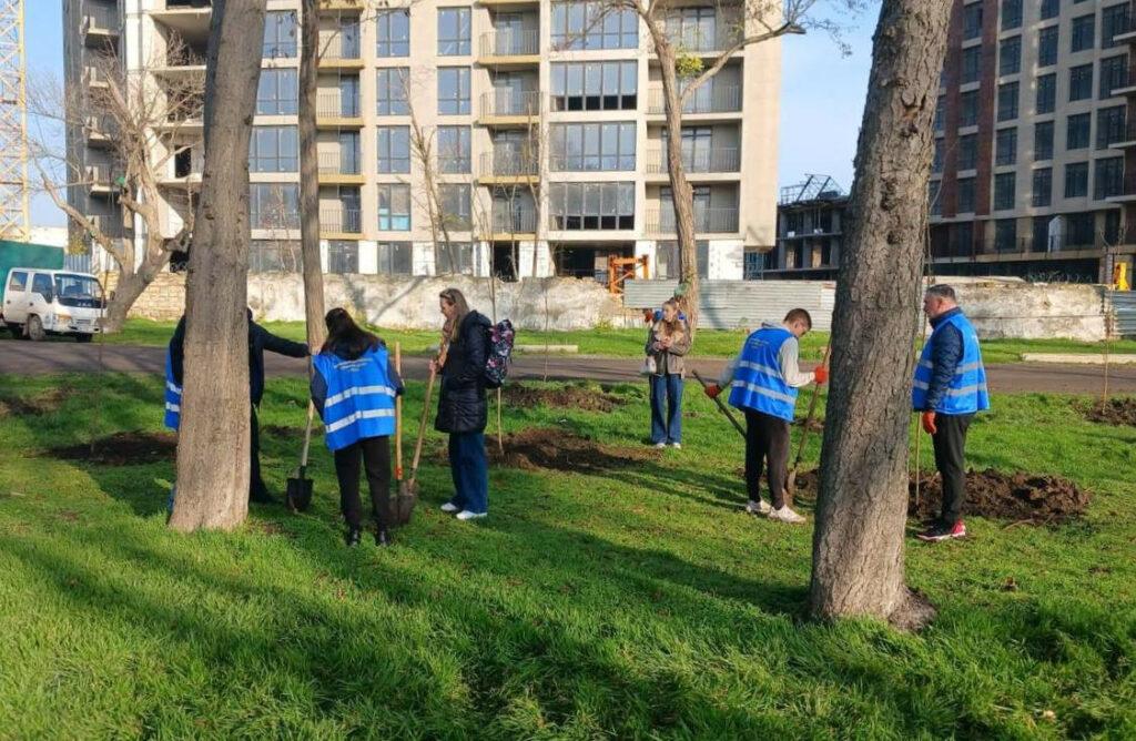 Близько 300 молодих дерев висадили в Азербайджанському парку в Одесі Около 300 молодых деревьев высадили в Азербайджанском парке в Одессе