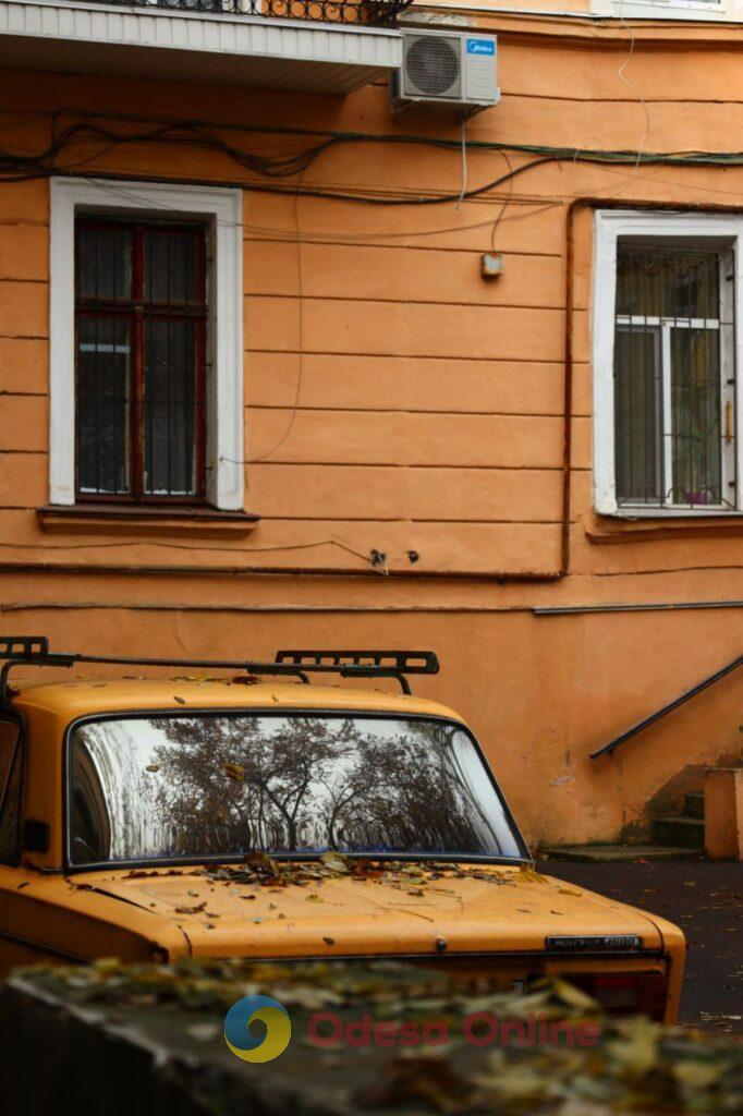 Пізня осінь в Одесі огортає дворики листям і дощем (фоторепортаж)