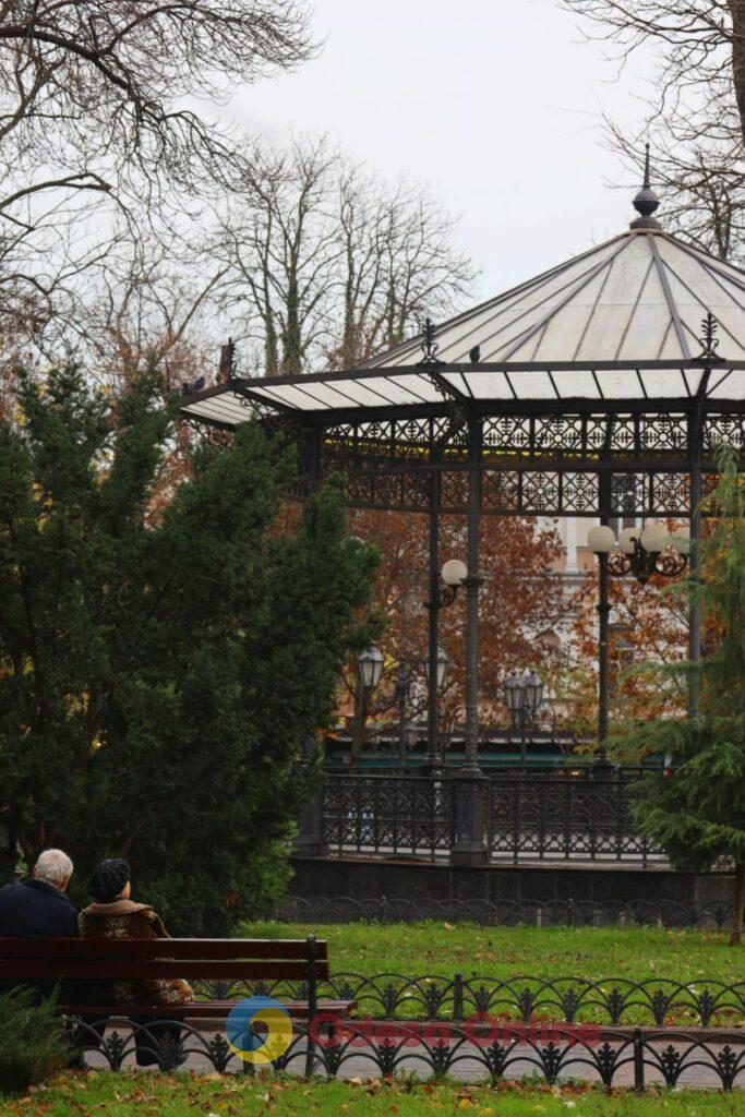 Пізня осінь в Одесі огортає дворики листям і дощем (фоторепортаж)