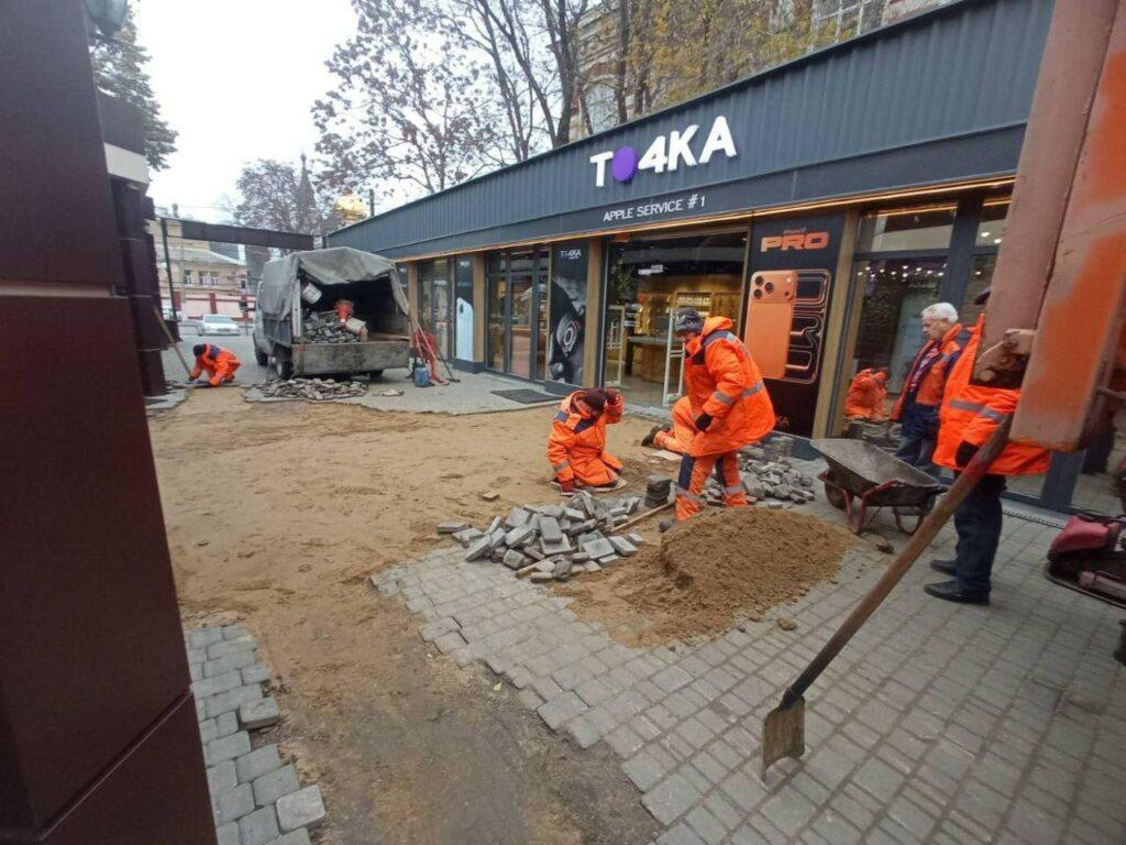 В историческом центре Одессы восстановили брусчатку