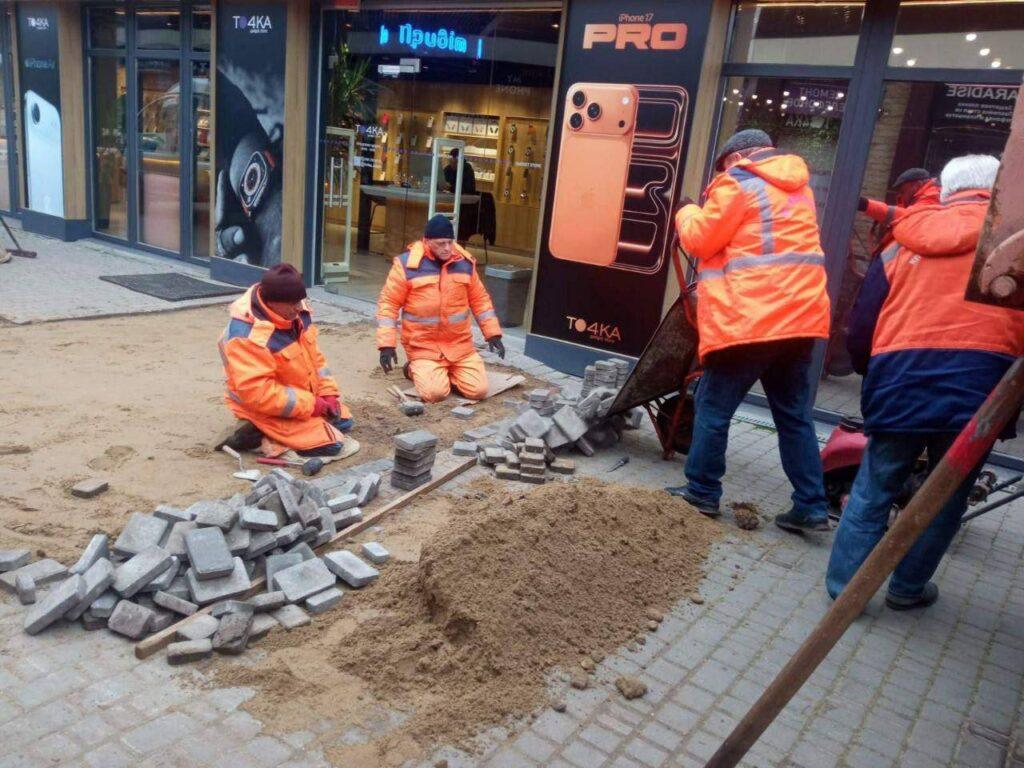 В историческом центре Одессы восстановили брусчатку