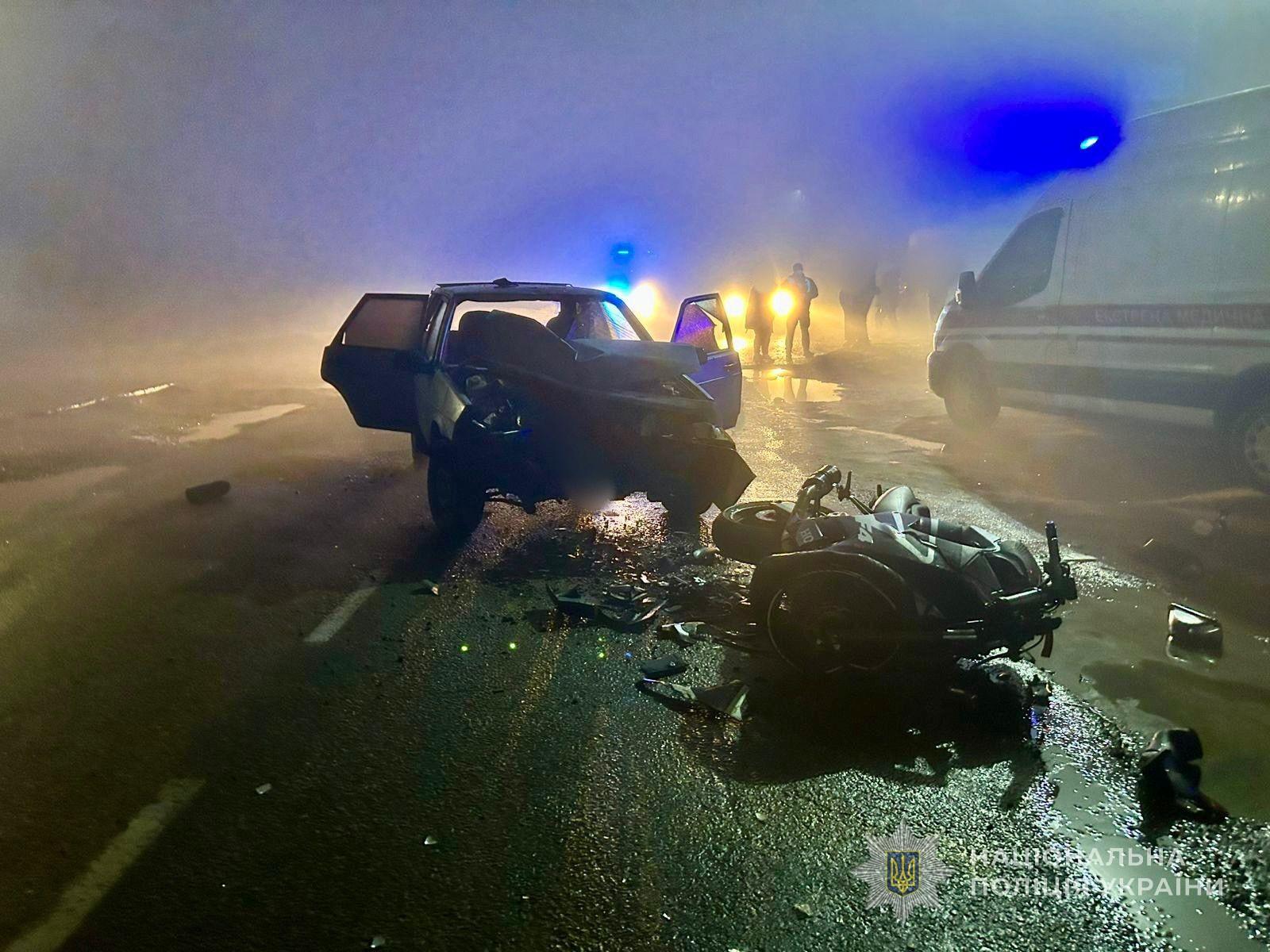 На Одещині у ДТП загинули двоє підлітків на мотоциклі: водія легковика затримали