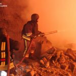 Из-за атаки РФ по югу Одесской области на объекте энергетической инфраструктуры возник пожар