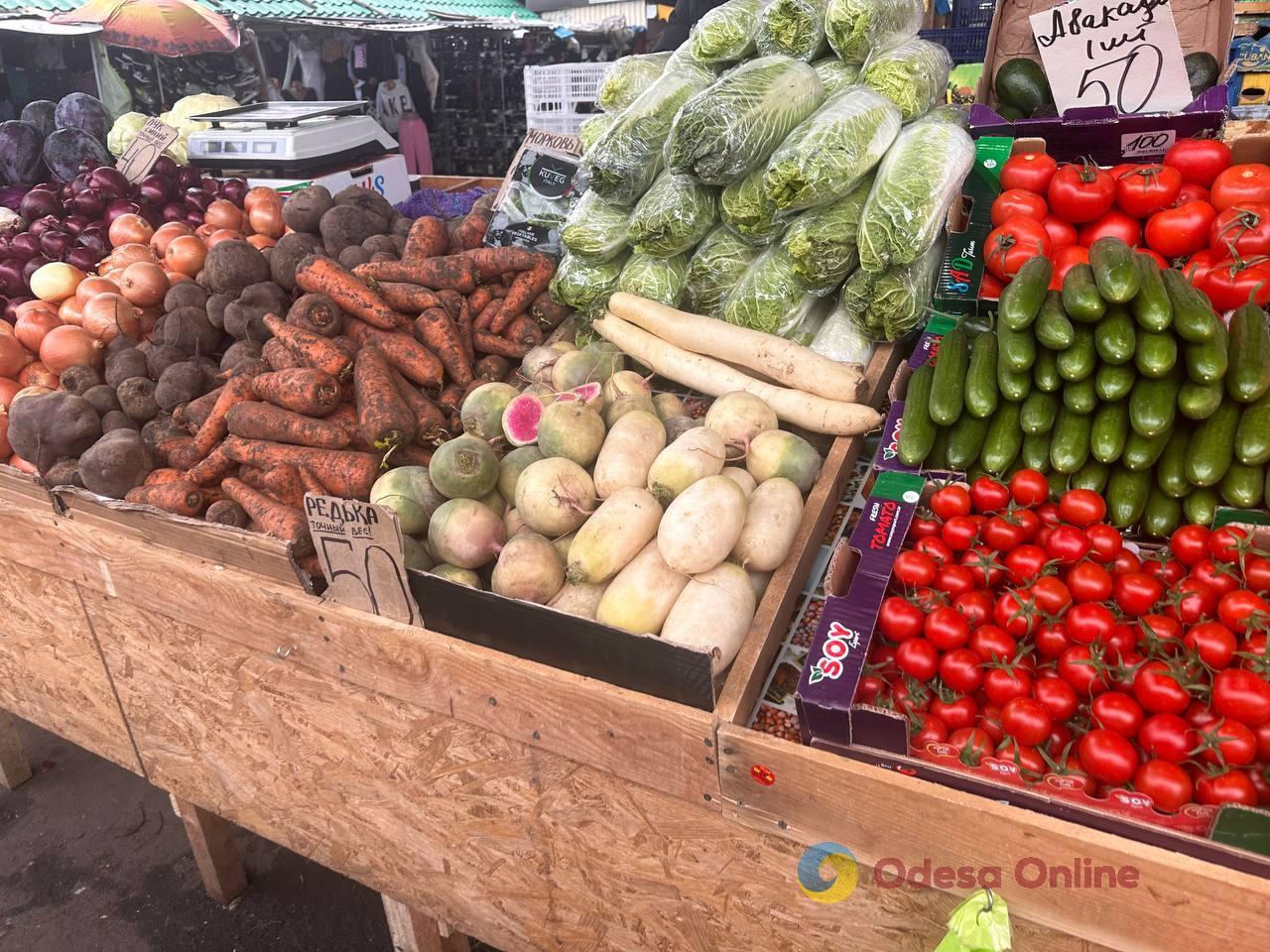Імбир, яблука та сало: суботні ціни на одеському Привозі