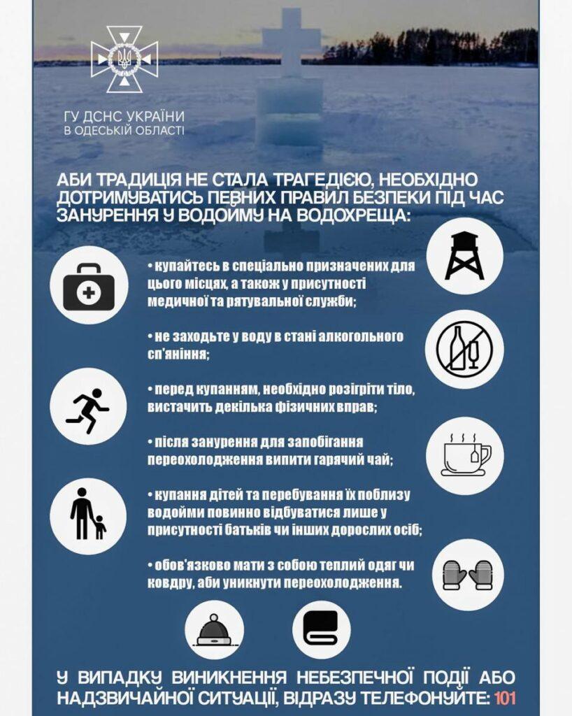 Святкування Водохреща в Одесі: головне про безпеку на водоймах