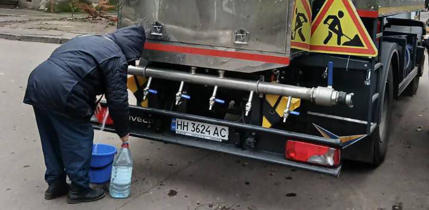 Локації машин із технічною водою в двох районах Одеси