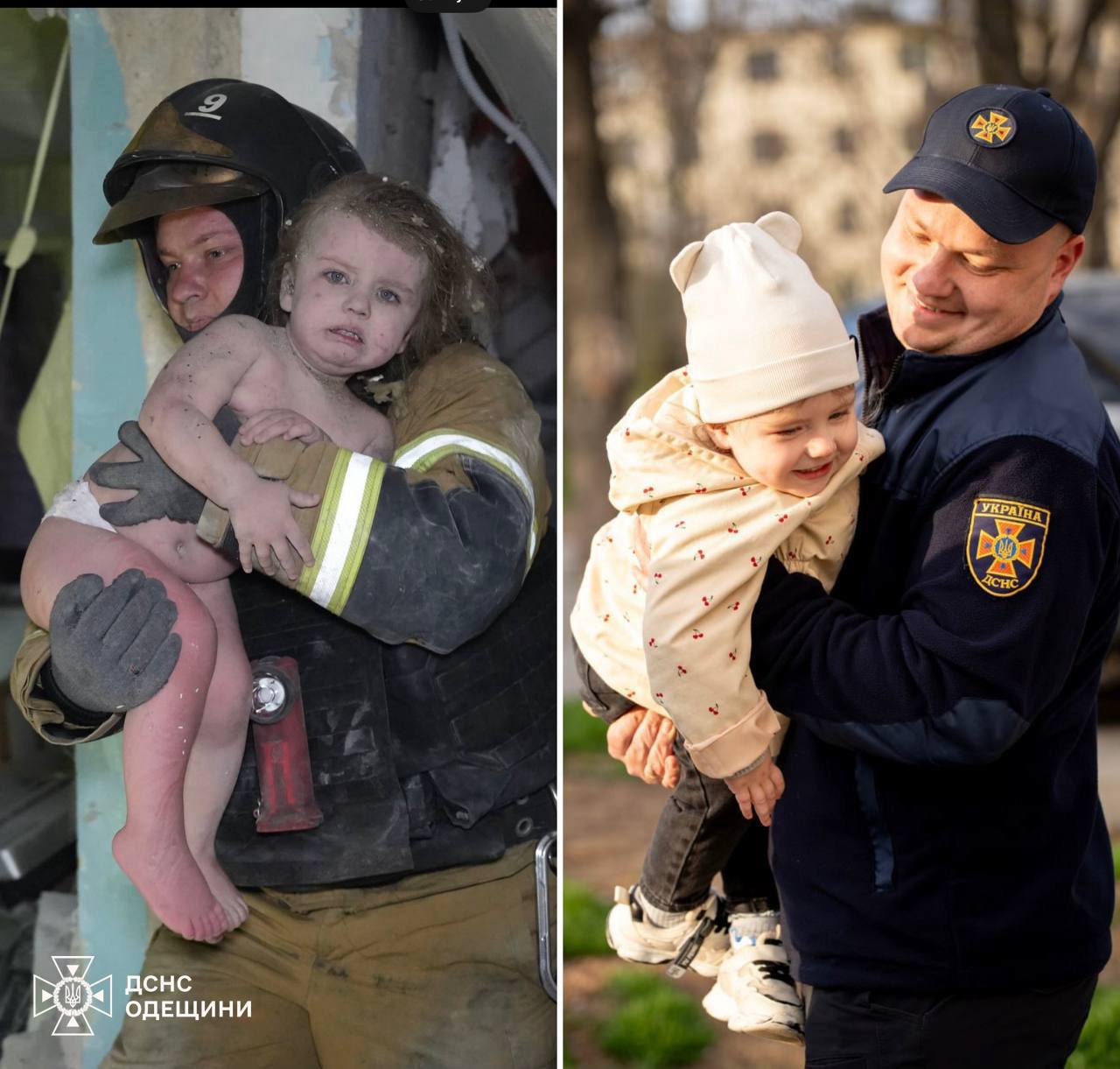 Одеські рятувальники провідали врятовану з-під завалів дворічну Кароліну
