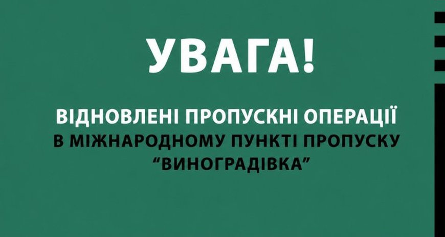 Пункт пропуску «Виноградівка» на Одещині відновив роботу після атаки РФ Пункт пропуску «Виноградівка» на Одещині відновив роботу після атаки РФ