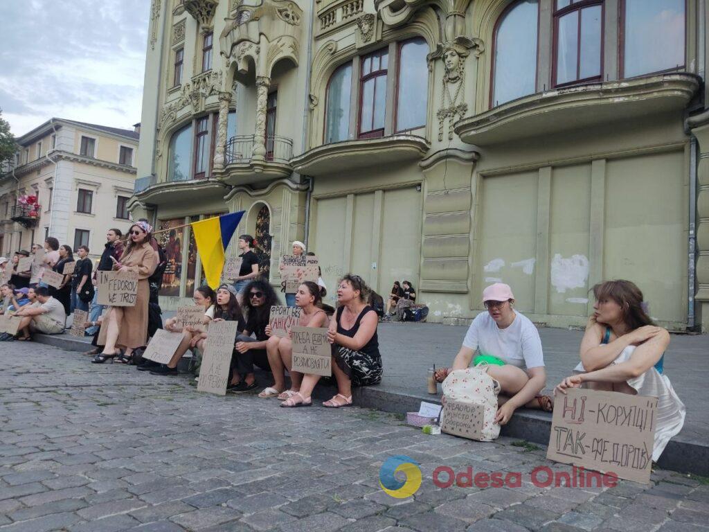 В Одессе 22-й день подряд продолжаются протесты за возвращение Федорова в Минобороны