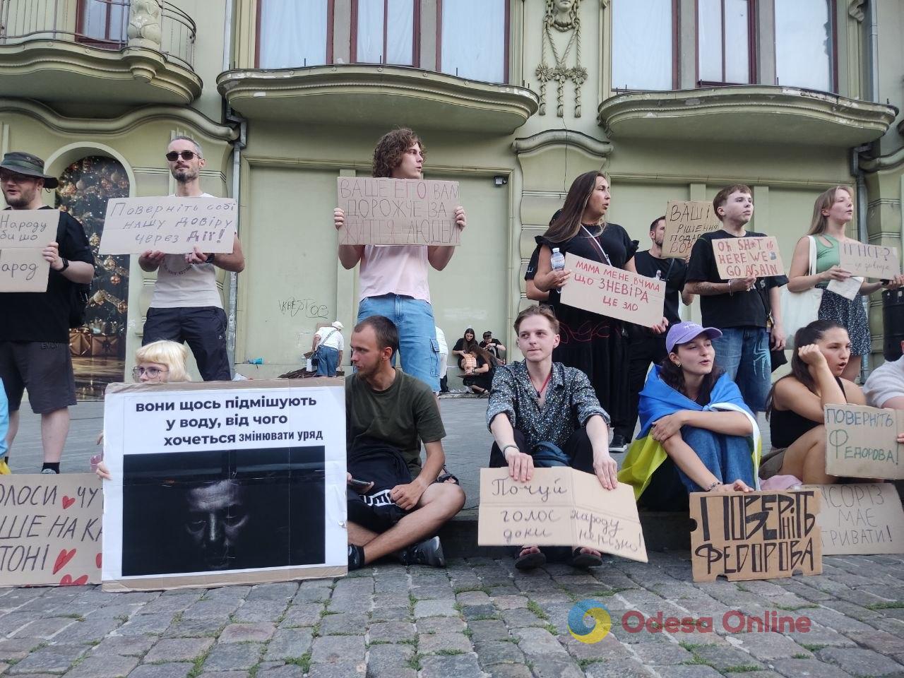 В Одессе 22-й день подряд продолжаются протесты за возвращение Федорова в Минобороны