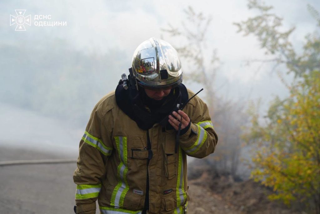 Внаслідок російського удару по Одещині спалахнула пожежа в лісі Внаслідок російського удару по Одещині спалахнула пожежа в лісі